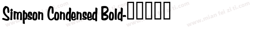 Simpson Condensed Bold字体转换